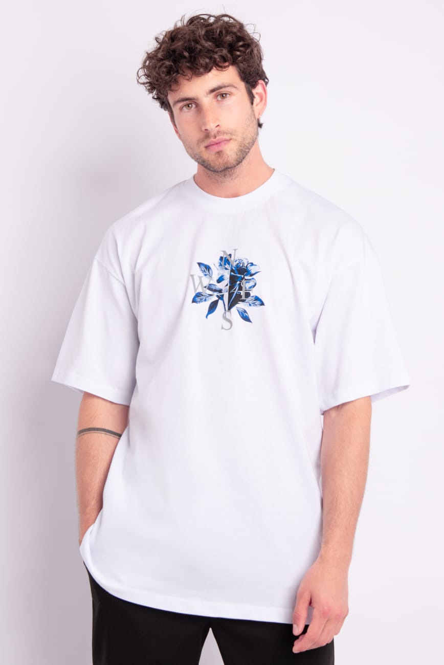 T-shirt Oversize « NSWE » Blanc